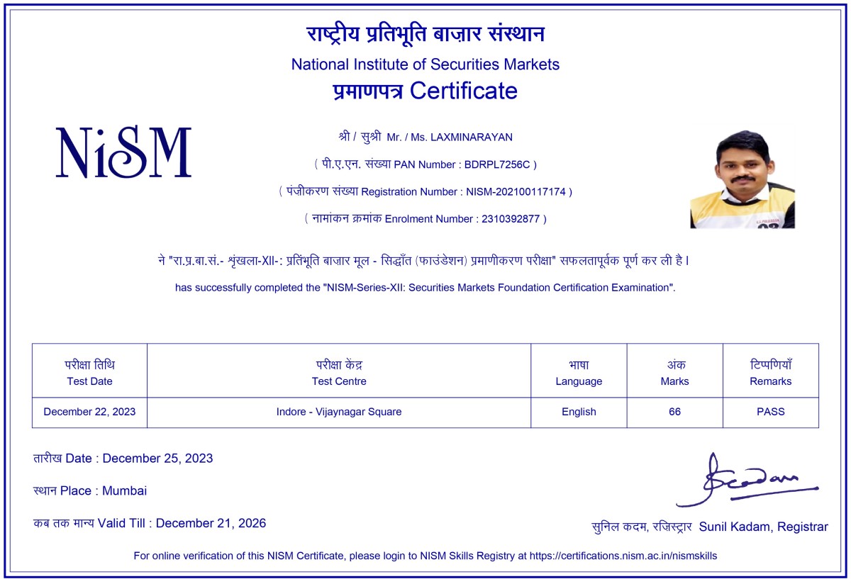 Wealthvoyage Certifications